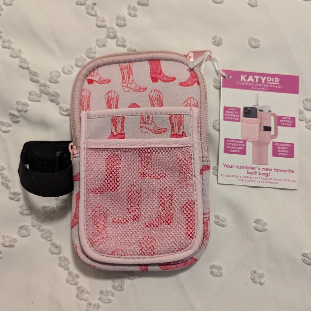 Katydid Timber Tumbler Zipper Pouch NWT